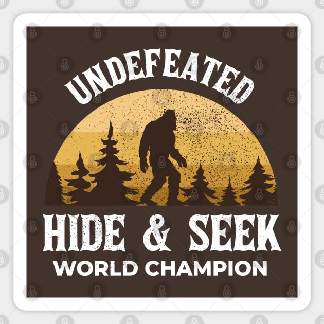 Big Foot Retro Original Undefeated Hide And Seek World Champion Magnet by Design Malang